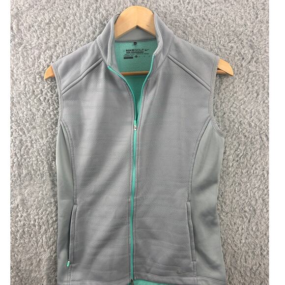 Nike Golf Therma-Fit Tour Performance Vest Gray & Aqua | Size M - Picture 2 of 12